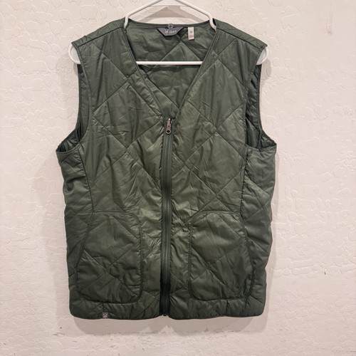 Ibex quilted olive green vest - ibex,